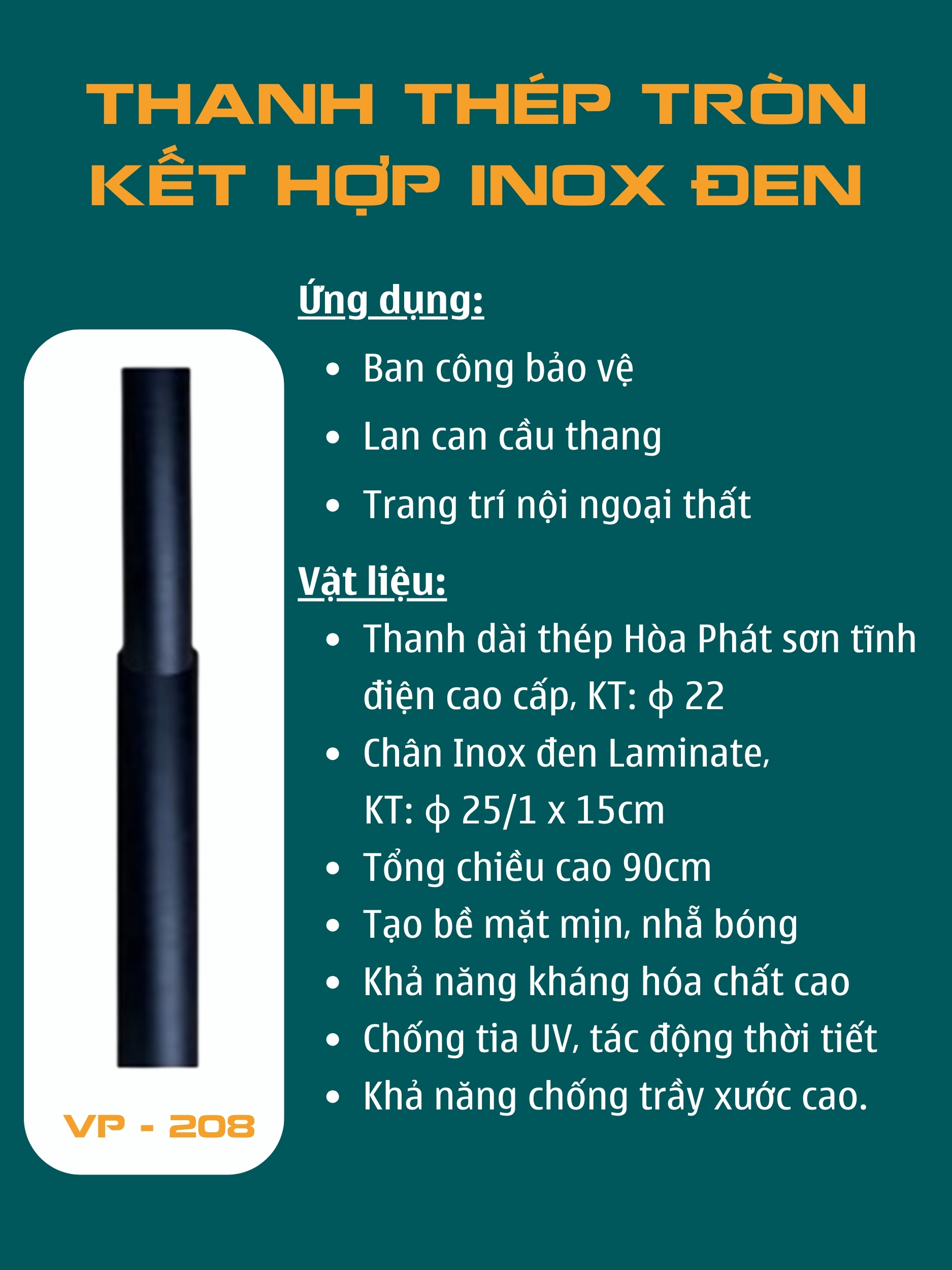 Phụ kiện cầu thang Việt Pháp VP208