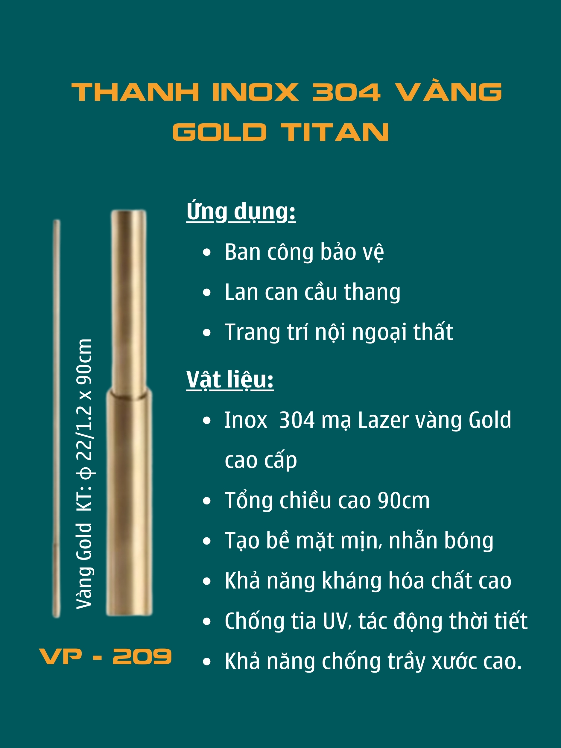 Phụ kiện cầu thang Việt Pháp VP209