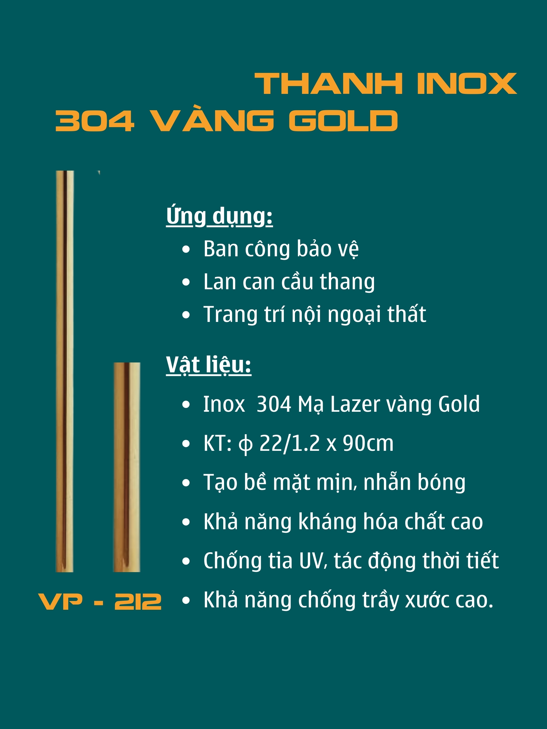 Phụ kiện cầu thang Việt Pháp VP212