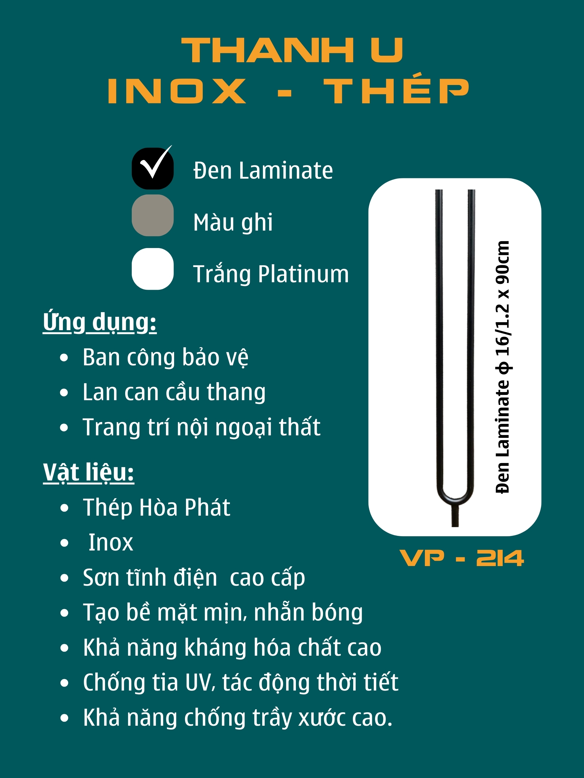 PHỤ KIỆN CẦU THANG VIỆT PHÁP VP214