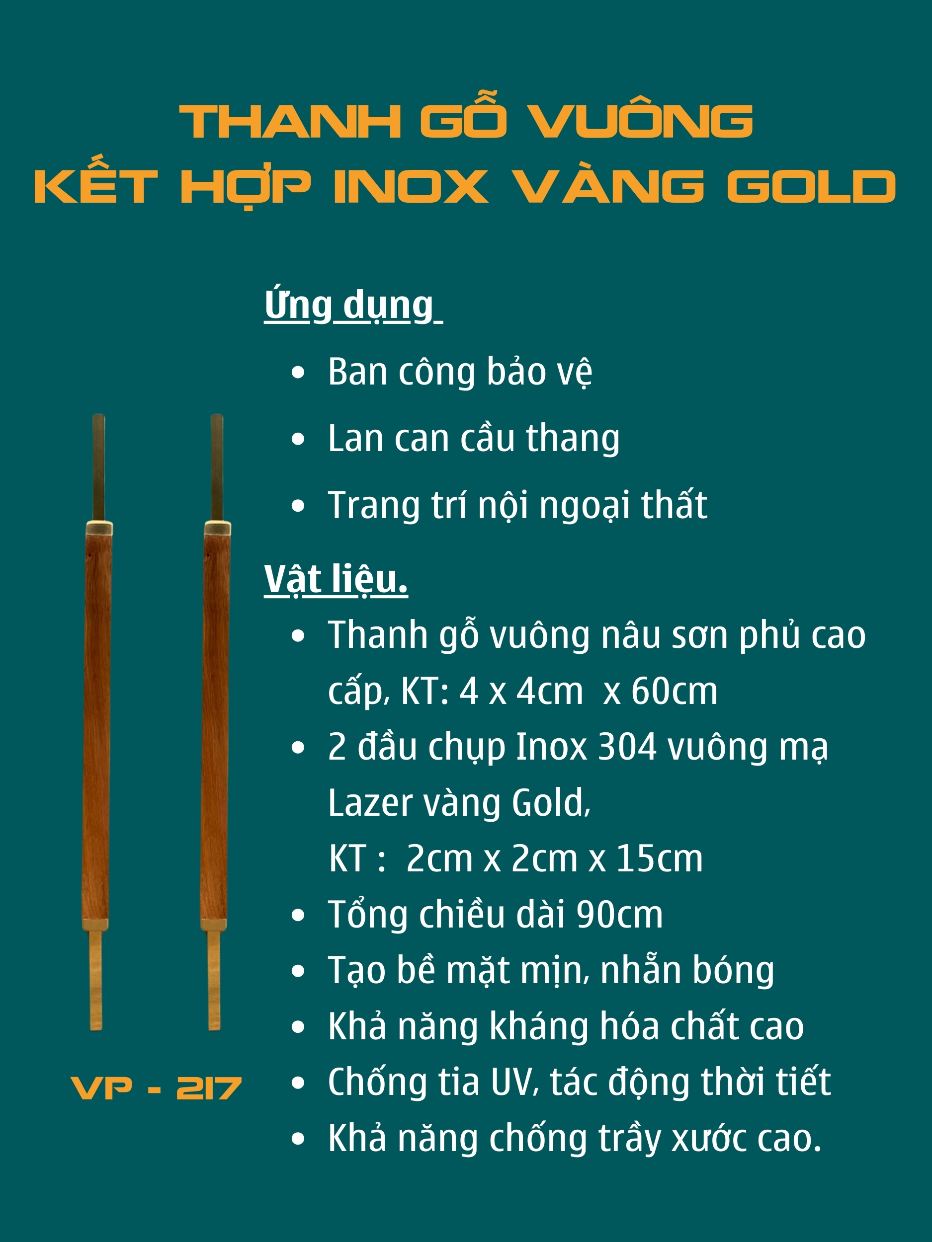 Phụ kiện cầu thang Việt Pháp VP217