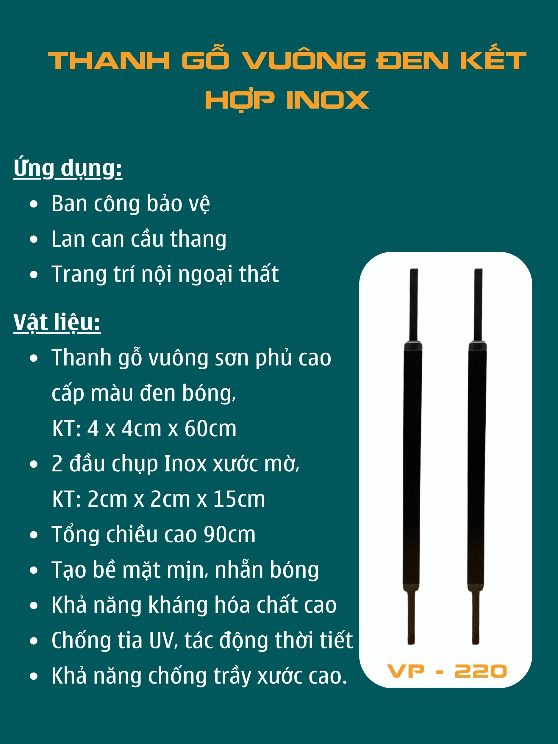 Phụ kiện cầu thang Việt Pháp VP220