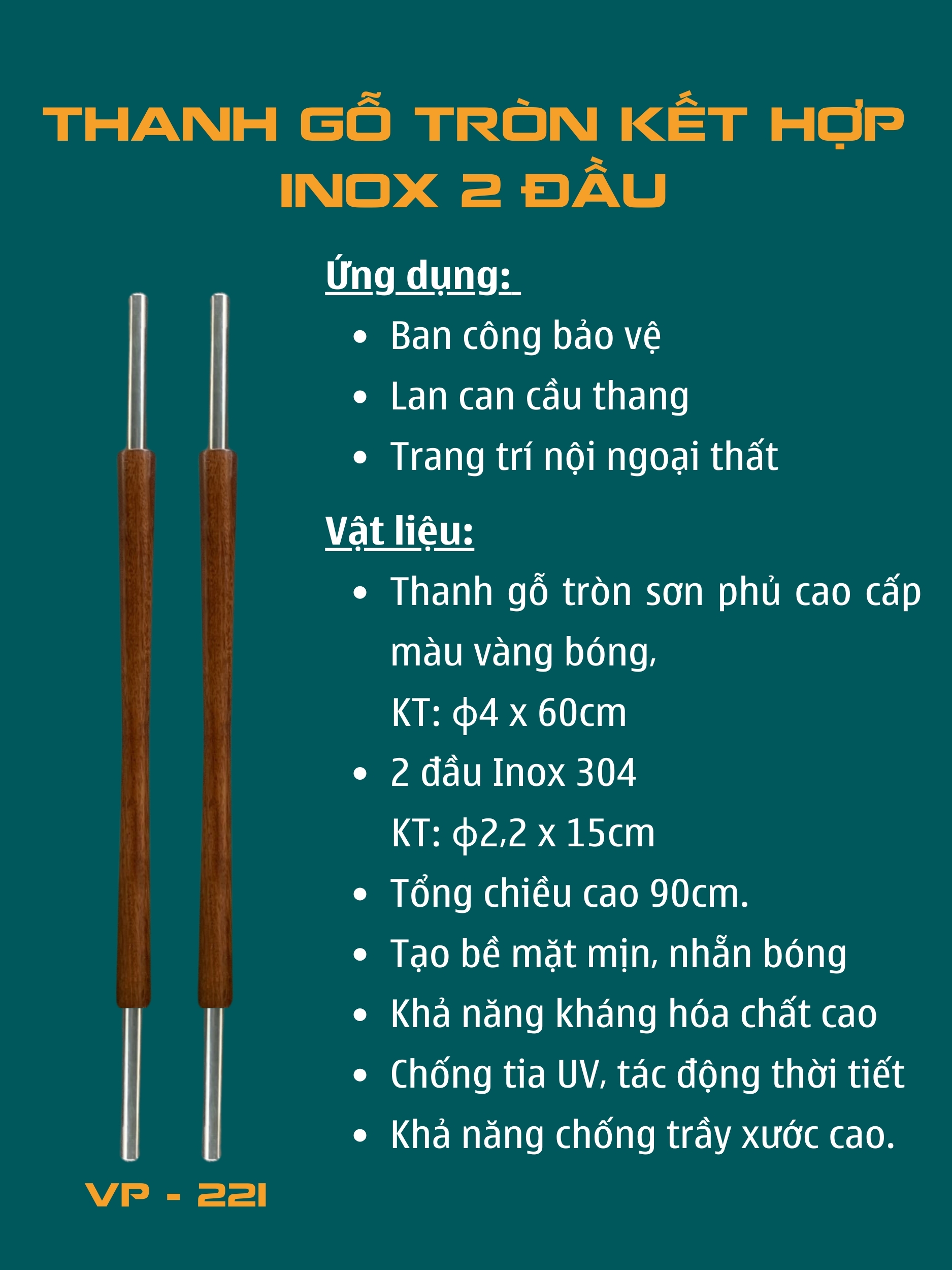 Phụ kiện cầu thang Việt Pháp VP221