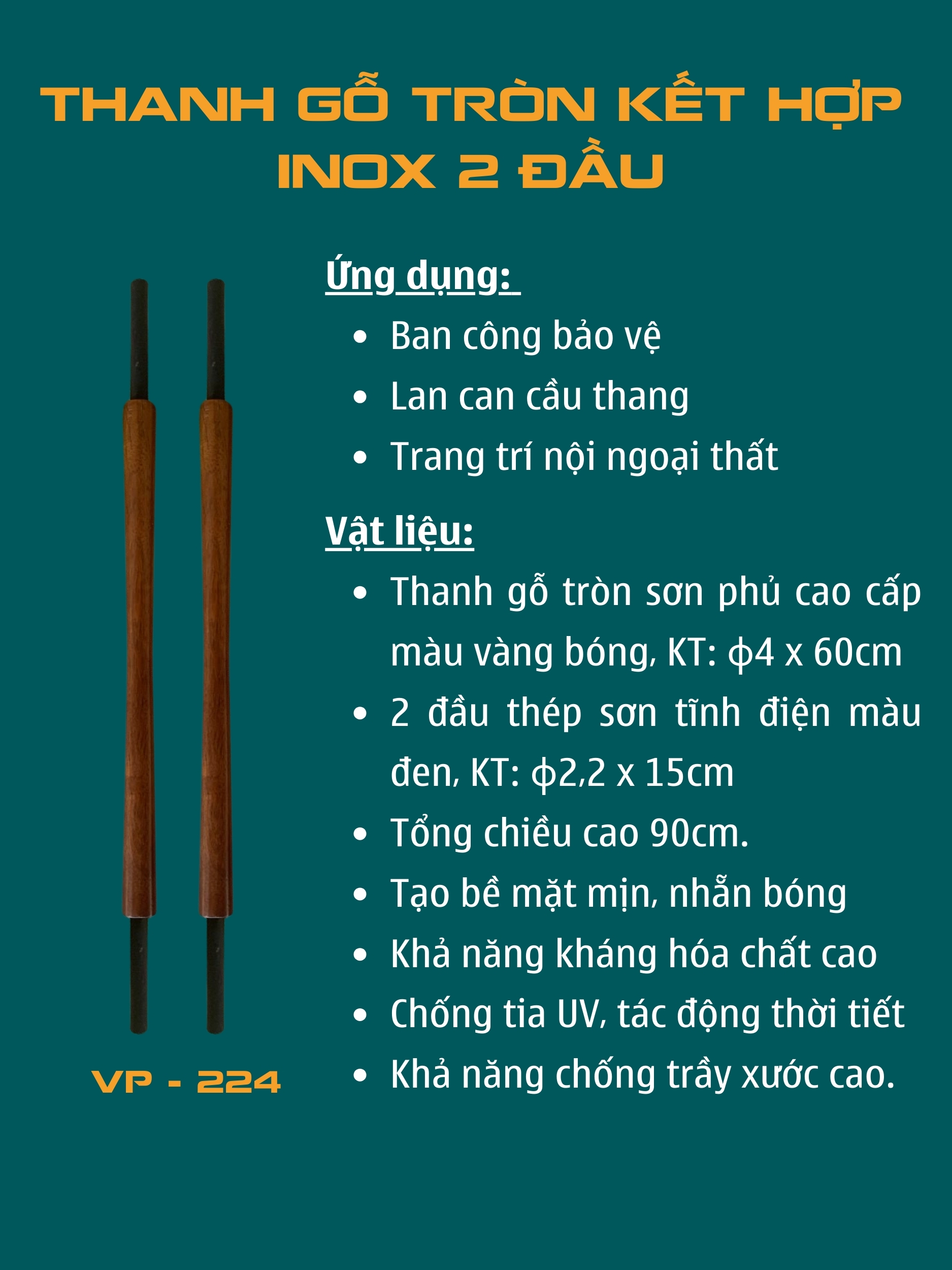 Phụ kiện cầu thang Việt Pháp VP224